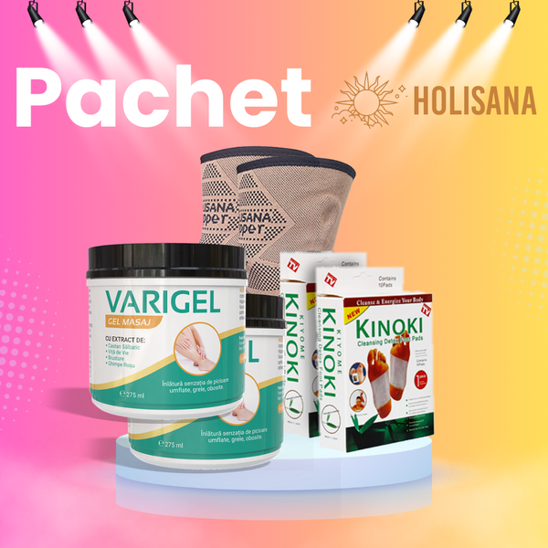 Pachet 2 Varigel+ 2 Genunchiere Copper + 2 Seturi Kinoki