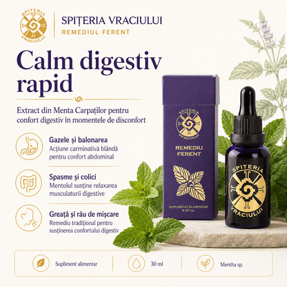 Remediu Natural Digestie și Diaree – Extract de Mentă FERENT | 30ml