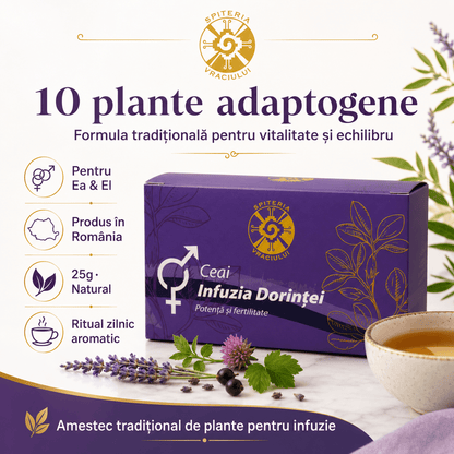 Ceai Natural Fertilitate și Potență – Infuzia Dorinței