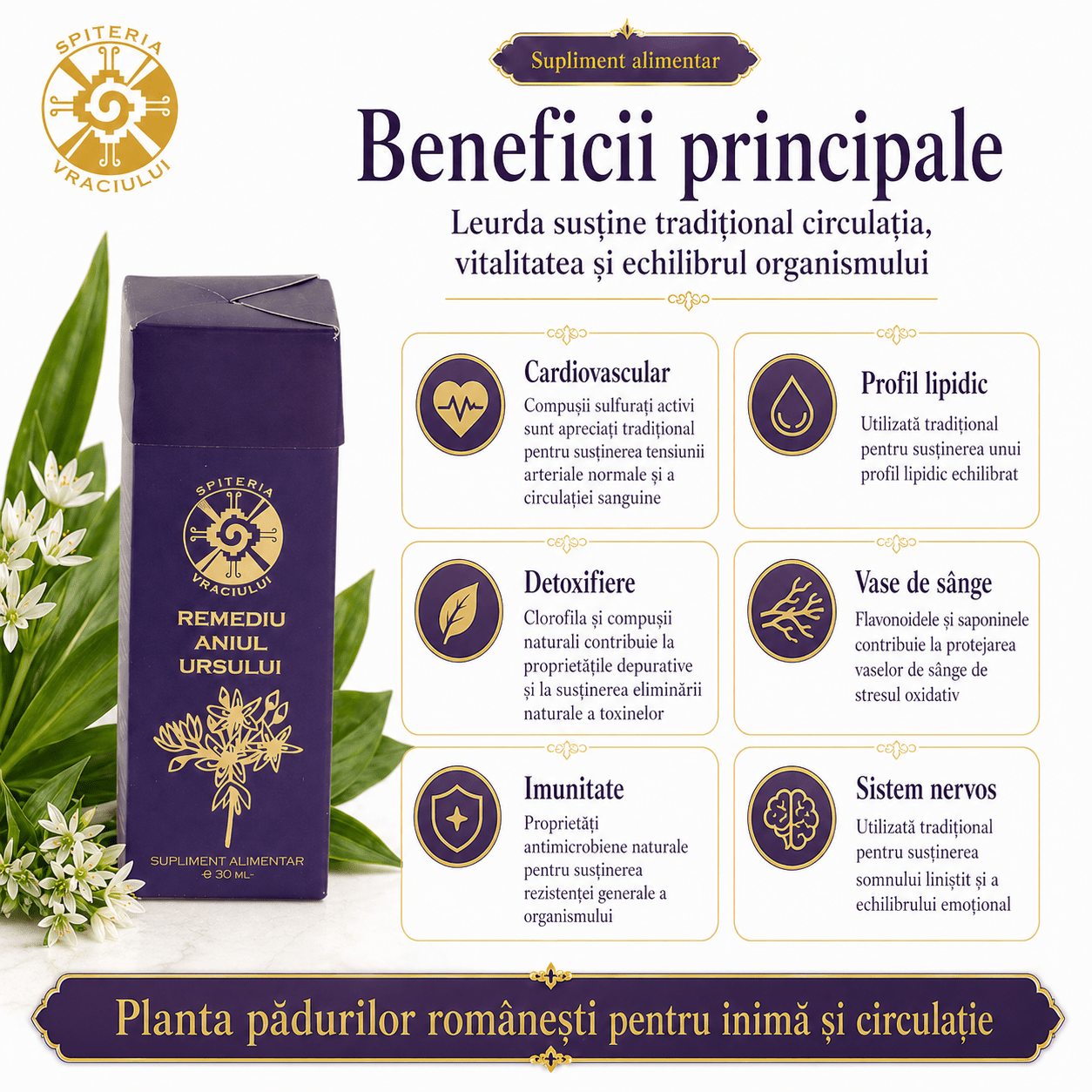 Remediu Natural Inimă și Circulație – ANIUL URSULUI | 30ml