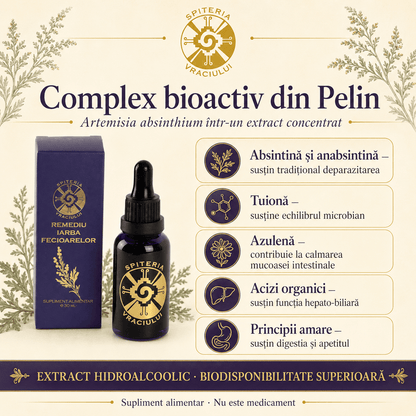 Remediu Natural Deparazitant – IARBA FECIOARELOR | 30ml