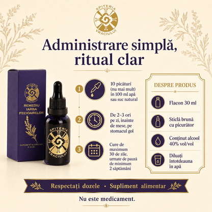 Remediu Natural Deparazitant – IARBA FECIOARELOR | 30ml