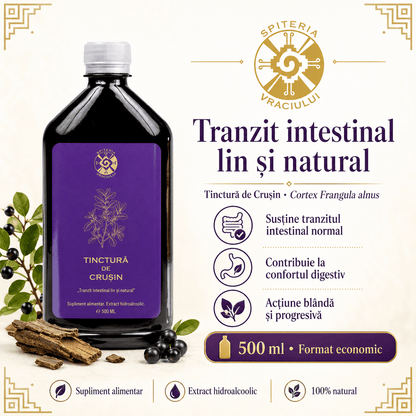 Tinctură de Crușin – Tranzit Intestinal Lin și Natural | Laxativ Blând 500ml