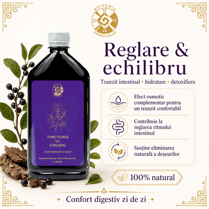 Tinctură de Crușin – Tranzit Intestinal Lin și Natural | Laxativ Blând 500ml
