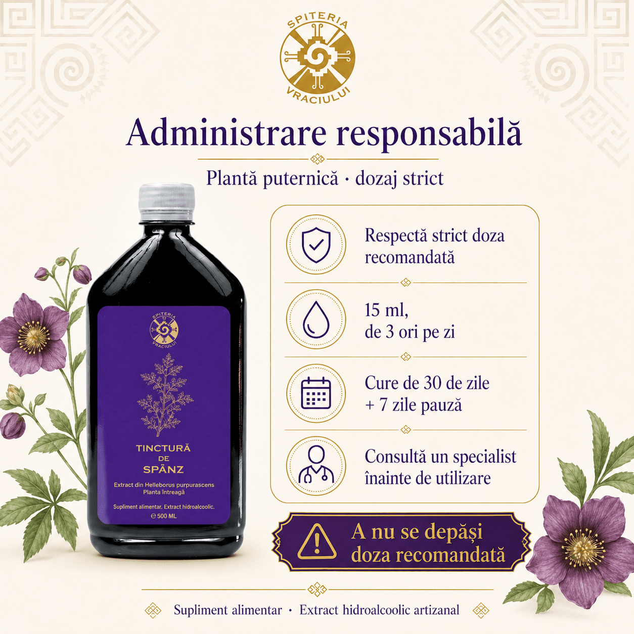 Tinctură de Spânz – Rețetă Străveche pentru Susținerea Organismului | 500ml
