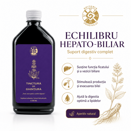 Tinctură de Ghințură – Tonic Amar pentru Digestie și Confort Gastric | 500ml