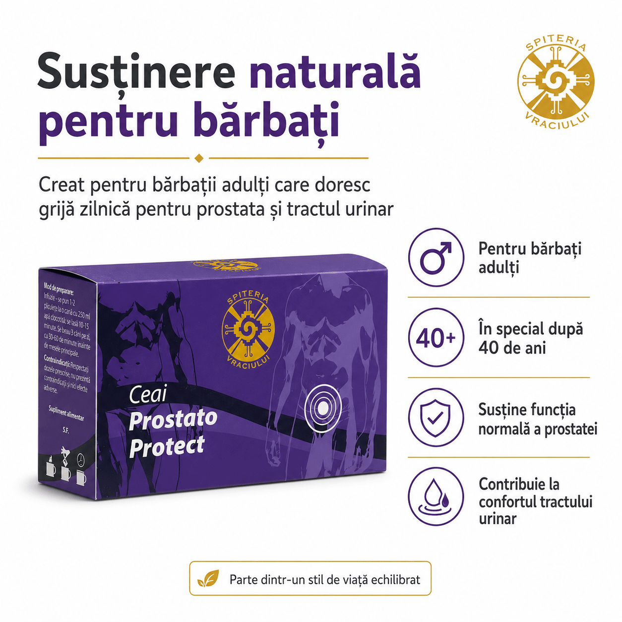 Ceai Natural Prostată – Prostato Protect | Sănătate Urinară Masculină