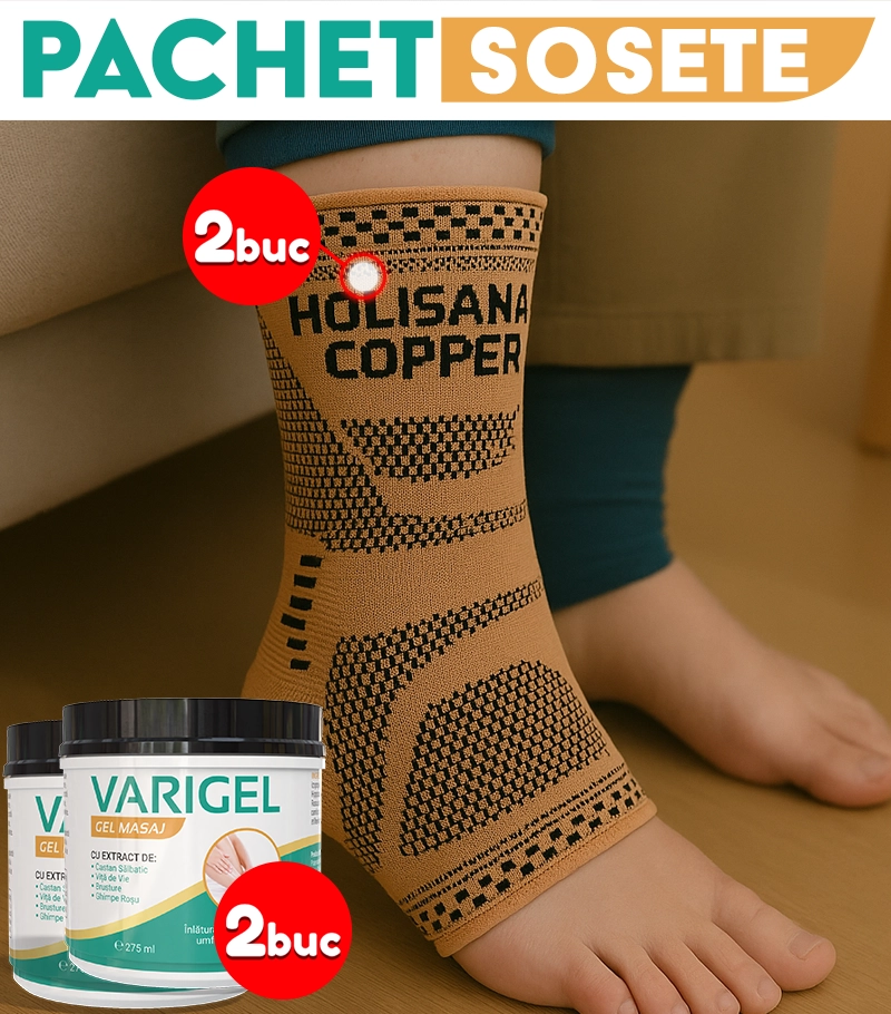 Pachet 2 Varigel+ 2 Sosete Copper