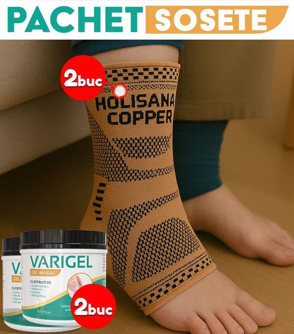 Pachet 2 Varigel+ 2 Sosete Copper